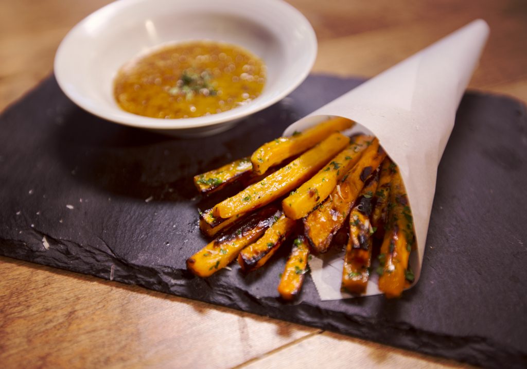 Oven baked Sweet Potato Fries with Honey Mustard Sauce